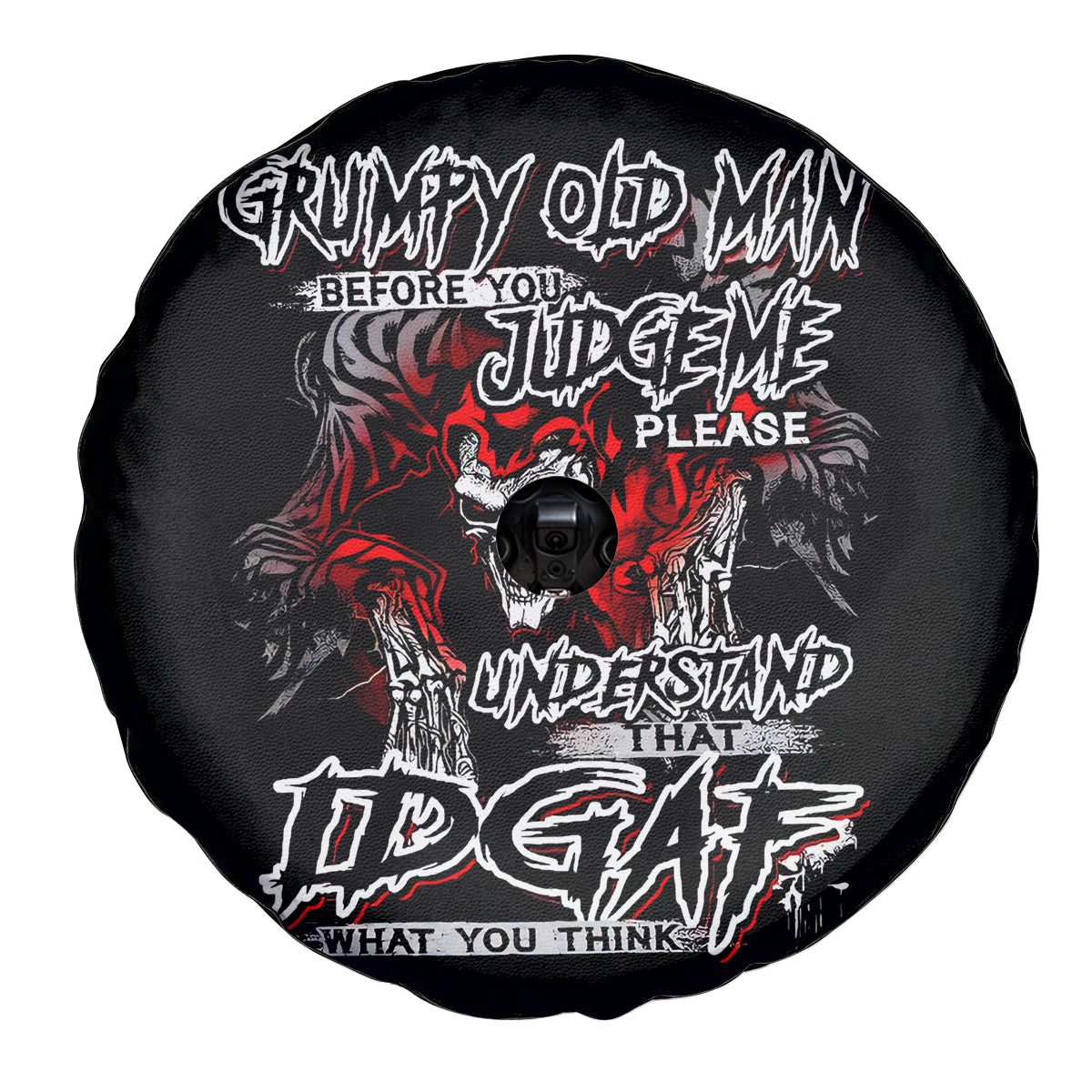 Skull Spare Tire Cover Before Your Judge Me Pls Understand - Wonder Print Shop