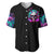 Skull Baseball Jersey Hello Darkness My Old Friend Pinky - Wonder Print Shop