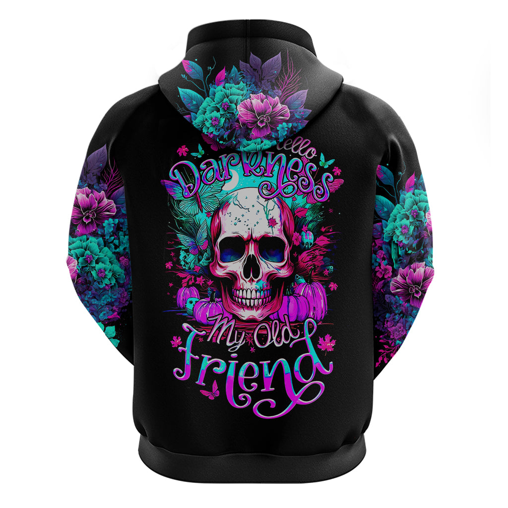 Skull Hoodie Hello Darkness My Old Friend Pinky - Wonder Print Shop