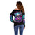 Skull Off Shoulder Sweater Hello Darkness My Old Friend Pinky - Wonder Print Shop