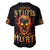 Flame Skull Baseball Jersey I Can Fix Stupid But That Hurt - Wonder Print Shop