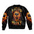 Flame Skull Bomber Jacket I Can Fix Stupid But That Hurt - Wonder Print Shop