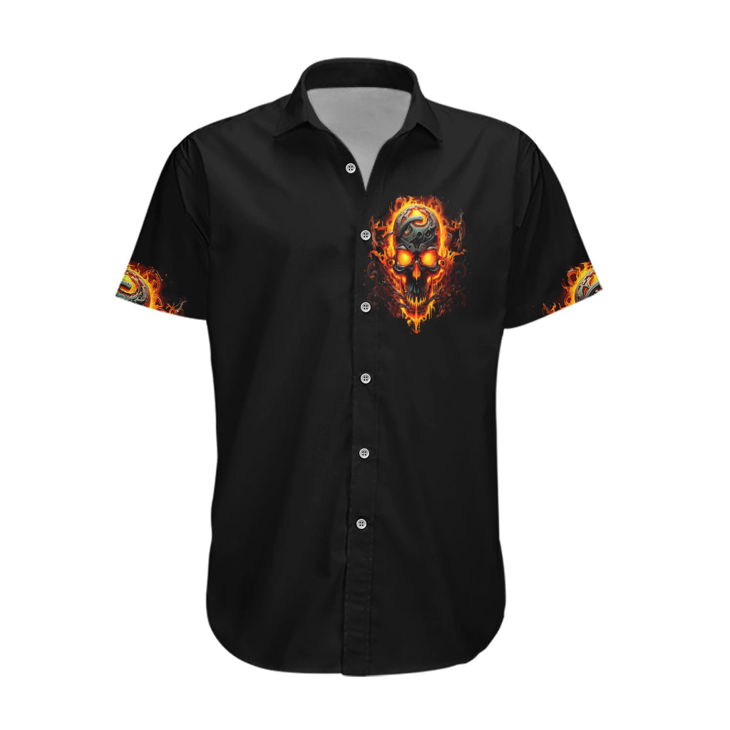 Flame Skull Hawaiian Shirt I Can Fix Stupid But That Hurt - Wonder Print Shop