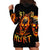 Flame Skull Hoodie Dress I Can Fix Stupid But That Hurt - Wonder Print Shop