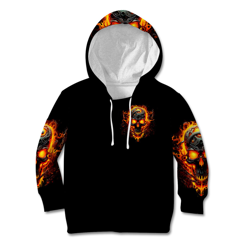 Flame Skull Kid Hoodie I Can Fix Stupid But That Hurt - Wonder Print Shop