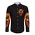 Flame Skull Long Sleeve Button Shirt I Can Fix Stupid But That Hurt - Wonder Print Shop