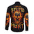 Flame Skull Long Sleeve Button Shirt I Can Fix Stupid But That Hurt - Wonder Print Shop