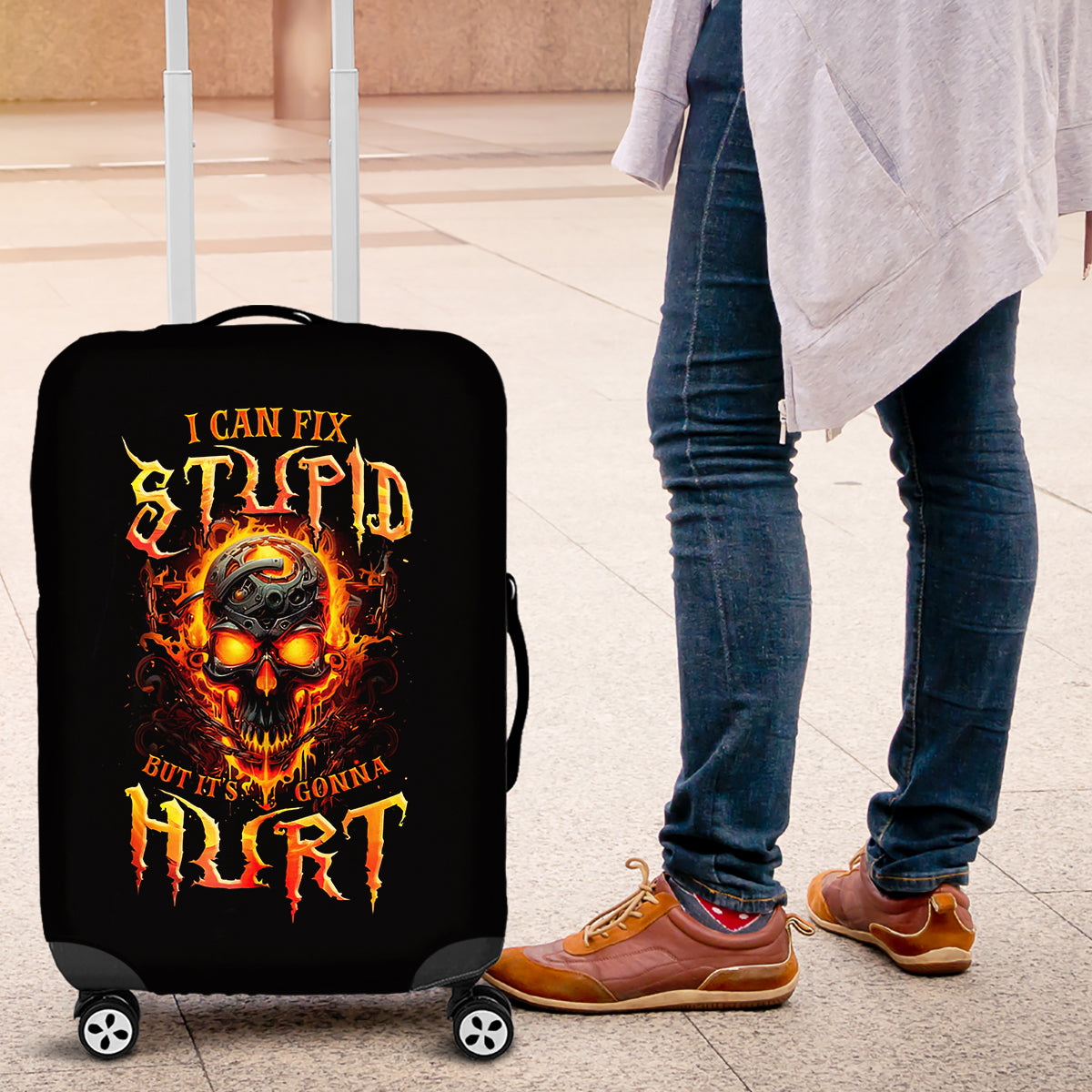 flame-skull-luggage-cover-i-can-fix-stupid-but-that-hurt