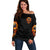 Flame Skull Off Shoulder Sweater I Can Fix Stupid But That Hurt - Wonder Print Shop