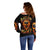 Flame Skull Off Shoulder Sweater I Can Fix Stupid But That Hurt - Wonder Print Shop