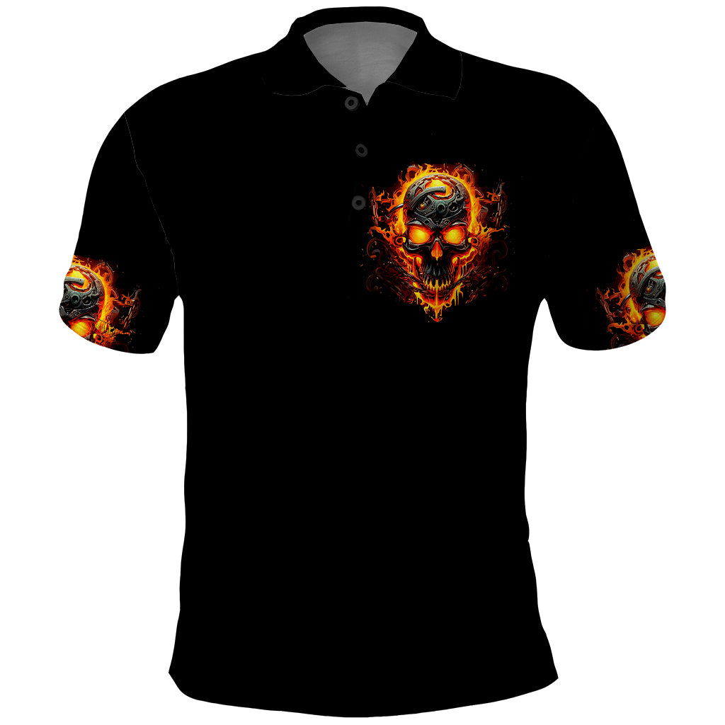 Flame Skull Polo Shirt I Can Fix Stupid But That Hurt - Wonder Print Shop