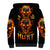 Flame Skull Sherpa Hoodie I Can Fix Stupid But That Hurt - Wonder Print Shop