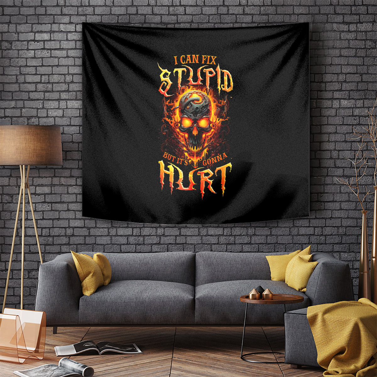 flame-skull-tapestry-i-can-fix-stupid-but-that-hurt