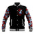 Skull Rose Baseball Jacket I Love My Curve My Tattoo My Imperfection - Wonder Print Shop