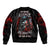 Blood Skull Bomber Jacket I Never Alone My Demon With Me 24/7 - Wonder Print Shop