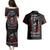 Blood Skull Couples Matching Puletasi Dress and Hawaiian Shirt I Never Alone My Demon With Me 24/7 - Wonder Print Shop