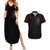 Blood Skull Couples Matching Summer Maxi Dress and Hawaiian Shirt I Never Alone My Demon With Me 24/7 - Wonder Print Shop