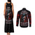 Blood Skull Couples Matching Tank Maxi Dress and Long Sleeve Button Shirts I Never Alone My Demon With Me 24/7 - Wonder Print Shop