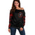 Blood Skull Off Shoulder Sweater I Never Alone My Demon With Me 24/7 - Wonder Print Shop