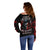 Blood Skull Off Shoulder Sweater I Never Alone My Demon With Me 24/7 - Wonder Print Shop