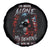 Blood Skull Spare Tire Cover I Never Alone My Demon With Me 24/7 - Wonder Print Shop