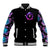 Purple Skull Baseball Jacket I Talk I Smile But Be Carefull When I SIlent - Wonder Print Shop