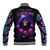 Purple Skull Baseball Jacket I Talk I Smile But Be Carefull When I SIlent - Wonder Print Shop