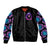 Purple Skull Bomber Jacket I Talk I Smile But Be Carefull When I SIlent - Wonder Print Shop