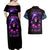 Purple Skull Couples Matching Off Shoulder Maxi Dress and Hawaiian Shirt I Talk I Smile But Be Carefull When I SIlent - Wonder Print Shop