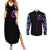 Purple Skull Couples Matching Summer Maxi Dress and Long Sleeve Button Shirts I Talk I Smile But Be Carefull When I SIlent - Wonder Print Shop