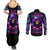 Purple Skull Couples Matching Summer Maxi Dress and Long Sleeve Button Shirts I Talk I Smile But Be Carefull When I SIlent - Wonder Print Shop