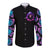 Purple Skull Long Sleeve Button Shirt I Talk I Smile But Be Carefull When I SIlent - Wonder Print Shop