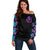 Purple Skull Off Shoulder Sweater I Talk I Smile But Be Carefull When I SIlent - Wonder Print Shop