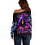 Purple Skull Off Shoulder Sweater I Talk I Smile But Be Carefull When I SIlent - Wonder Print Shop