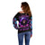 Purple Skull Off Shoulder Sweater I Talk I Smile But Be Carefull When I SIlent - Wonder Print Shop