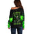 Thunder Skull Off Shoulder Sweater If Karma Don't Hit You Trust Me I Will - Wonder Print Shop