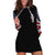 American Skull Hoodie Dress In Gun We Trust - Wonder Print Shop