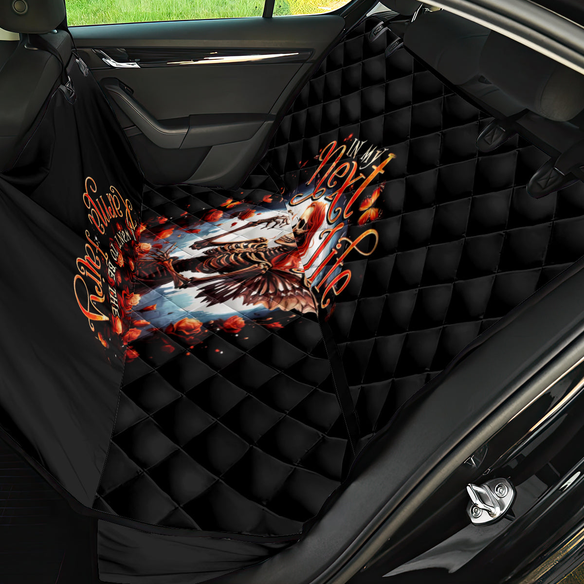 Fairy Skull Back Car Seat Cover In Next Life I Want To Be The Karma Fairy - Wonder Print Shop