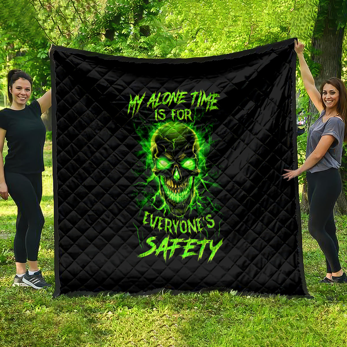 flame-skull-quilt-my-alone-time-is-for-everyone-safe