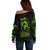 Thunder Skull Off Shoulder Sweater Satan Still Has A Restrainning Order Against Me - Wonder Print Shop