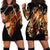 Fire Skull Hoodie Dress Flame SKull Ride Or Die - Wonder Print Shop