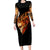 Fire Skull Long Sleeve Bodycon Dress Flame SKull Ride Or Die - Wonder Print Shop