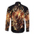 Fire Skull Long Sleeve Button Shirt Flame SKull Ride Or Die - Wonder Print Shop