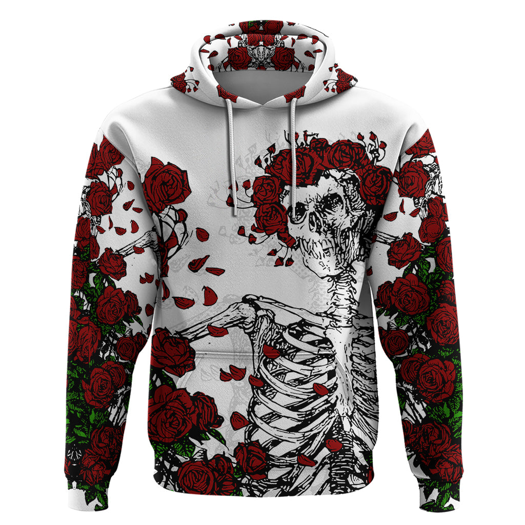 Rose Skull Hoodie Rose Skull Day Of The Dead - Wonder Print Shop