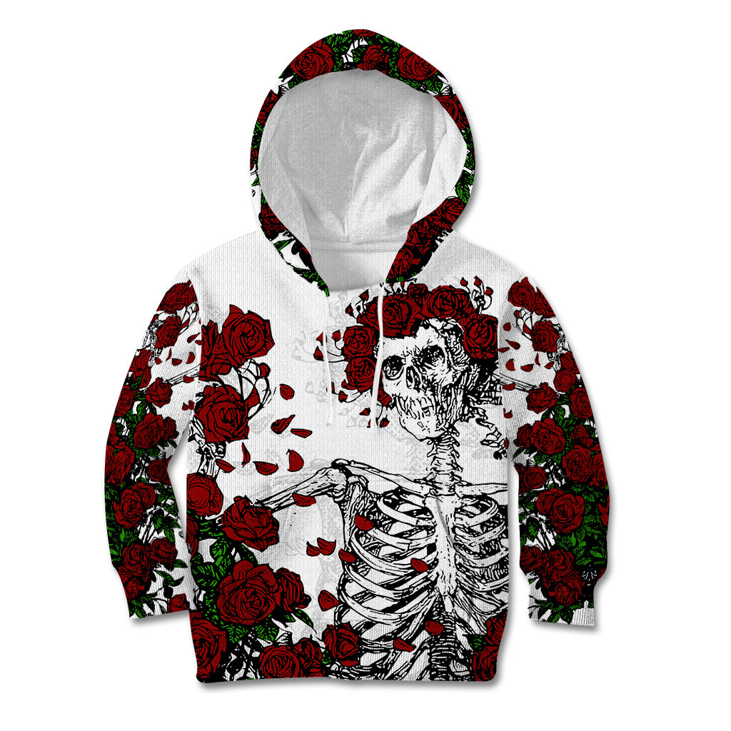 Rose Skull Kid Hoodie Rose Skull Day Of The Dead - Wonder Print Shop