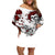 Rose Skull Off Shoulder Short Dress Rose Skull Day Of The Dead - Wonder Print Shop