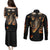 Flame Skull Couples Matching Puletasi Dress and Long Sleeve Button Shirts Flame Skeleton Inside My Body - Wonder Print Shop