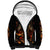 Flame Skull Sherpa Hoodie Flame Skeleton Inside My Body - Wonder Print Shop