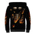 Flame Skull Sherpa Hoodie Flame Skeleton Inside My Body - Wonder Print Shop