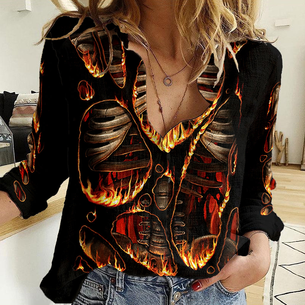 flame-skull-women-casual-shirt-flame-skeleton-inside-my-body